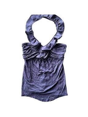 Y2K 2011 Express Milkmaid Ruffle Halter Cami size XS